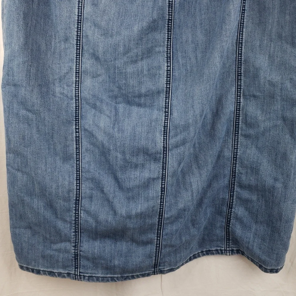 Christopher & Banks 16 Blue Jean Pencil Skirt